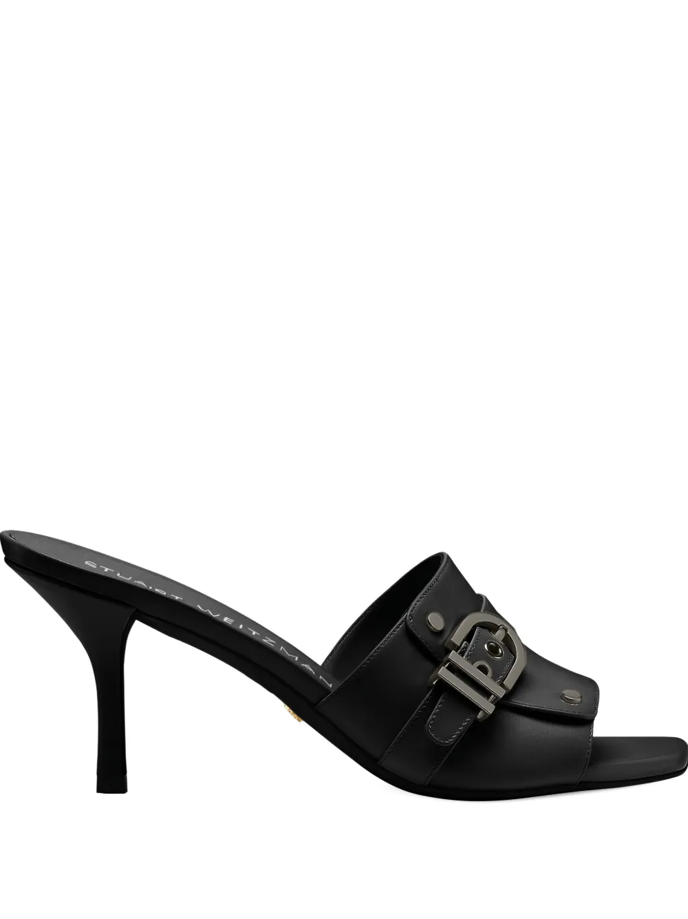 Сандалии Maverick на каблуке 75 мм Stuart Weitzman, черный