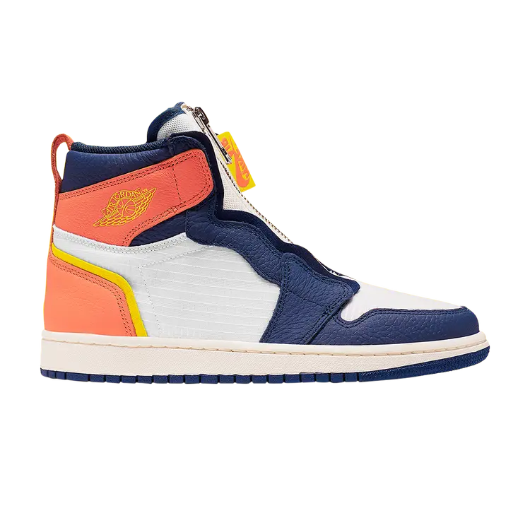 Кроссовки Air Jordan Wmns Air Jordan 1 High Zip 'Blue Void Citron', синий