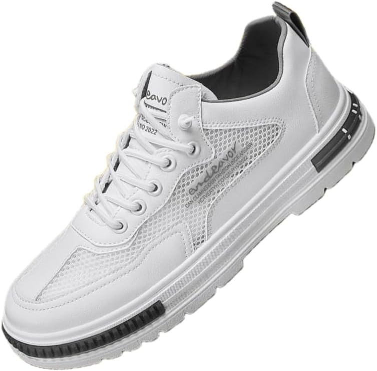 

Мужские модные кроссовки Clolinde, повседневная обувь с низким верхом, шнуровкой, сетчатые, дышащие, для бега и занятий в спортзале, белый