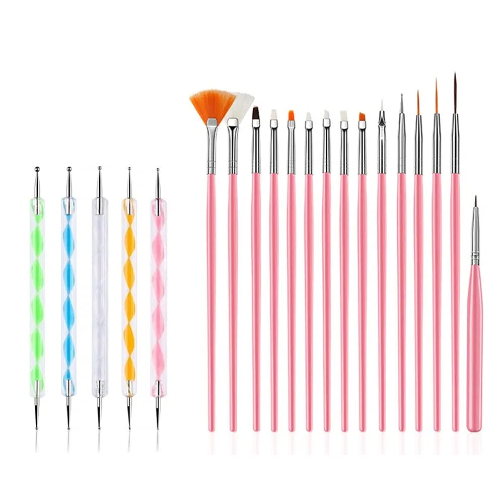 Набор инструментов для дизайна ногтей FULINJOY, 20 предметов Fulinjoy
