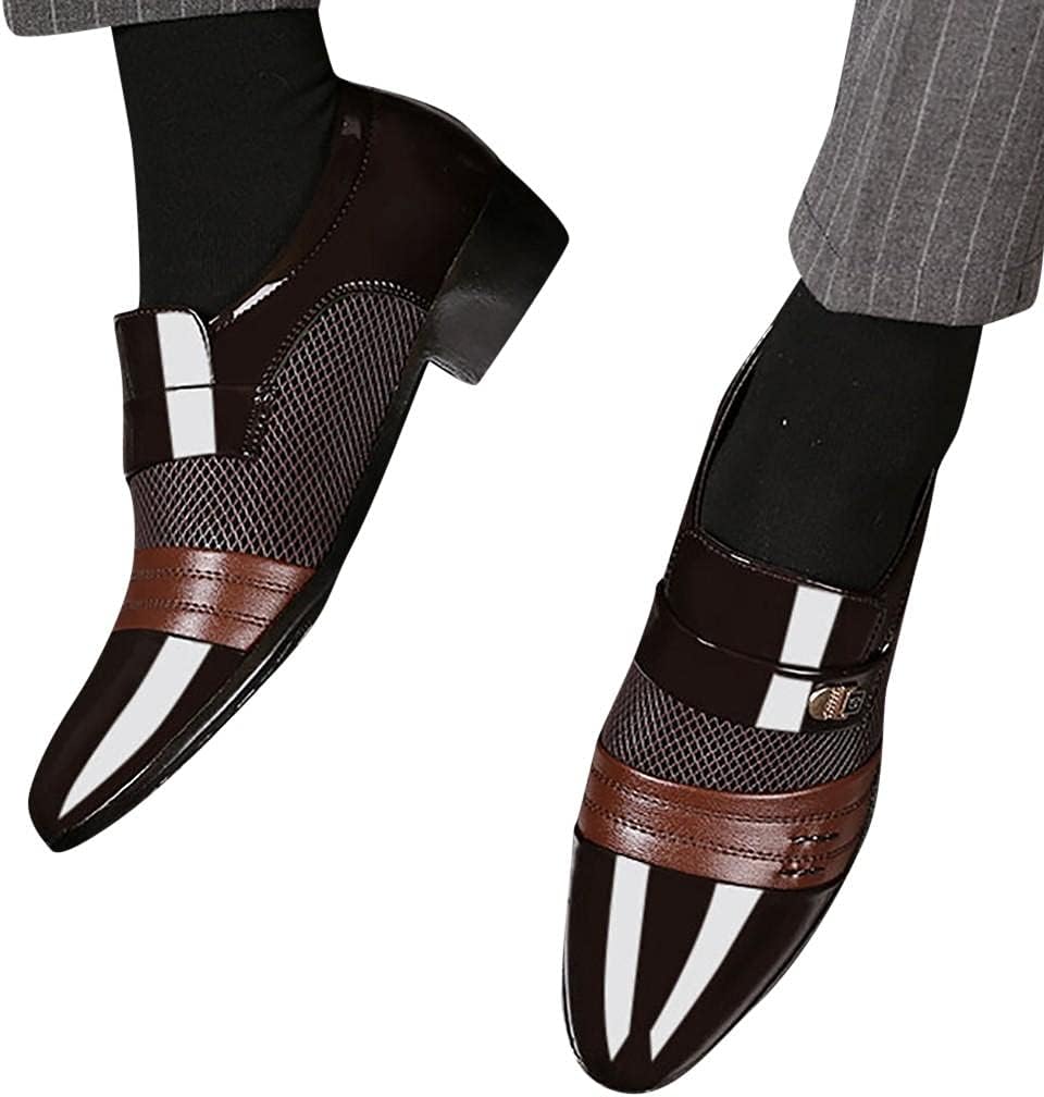 

Мужские оксфорды Hbeylia Классические модные официальные туфли из искусственной кожи, оксфорды с крылами для мужчин, подходящие для офиса, работы, свадьбы и вечеринок, коричневый