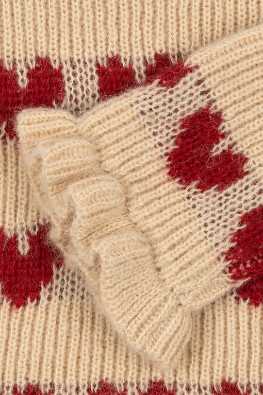 Детский свитер с добавлением шерсти LAULA SWEATER Konges Sløjd, бежевый — фото 4