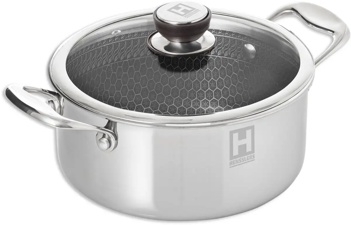 

Кастрюля HENSSLER FAST NUMBER "H10073S", нержавеющая сталь, Ø 24 см, 5,0 литра, 3-слойный материал с сотовой структурой, индукция HENSSLERS 5,0 л + Ø 24 см + высота 17 см, цвет silber