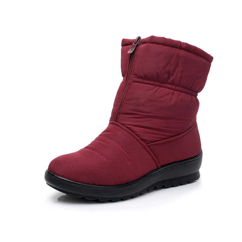 Теплые короткие зимние сапоги женские EGCHI, Red
