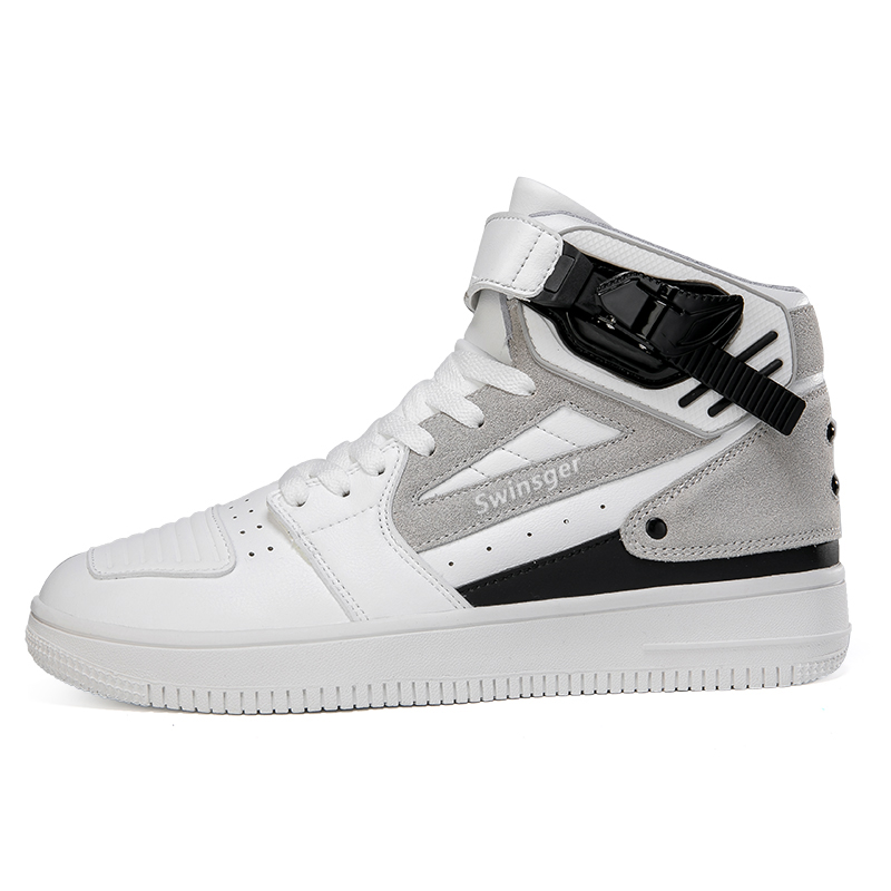 

Swinsger Абразивостойкие высокие велотуфли унисекс бело-серые, цвет White Gray