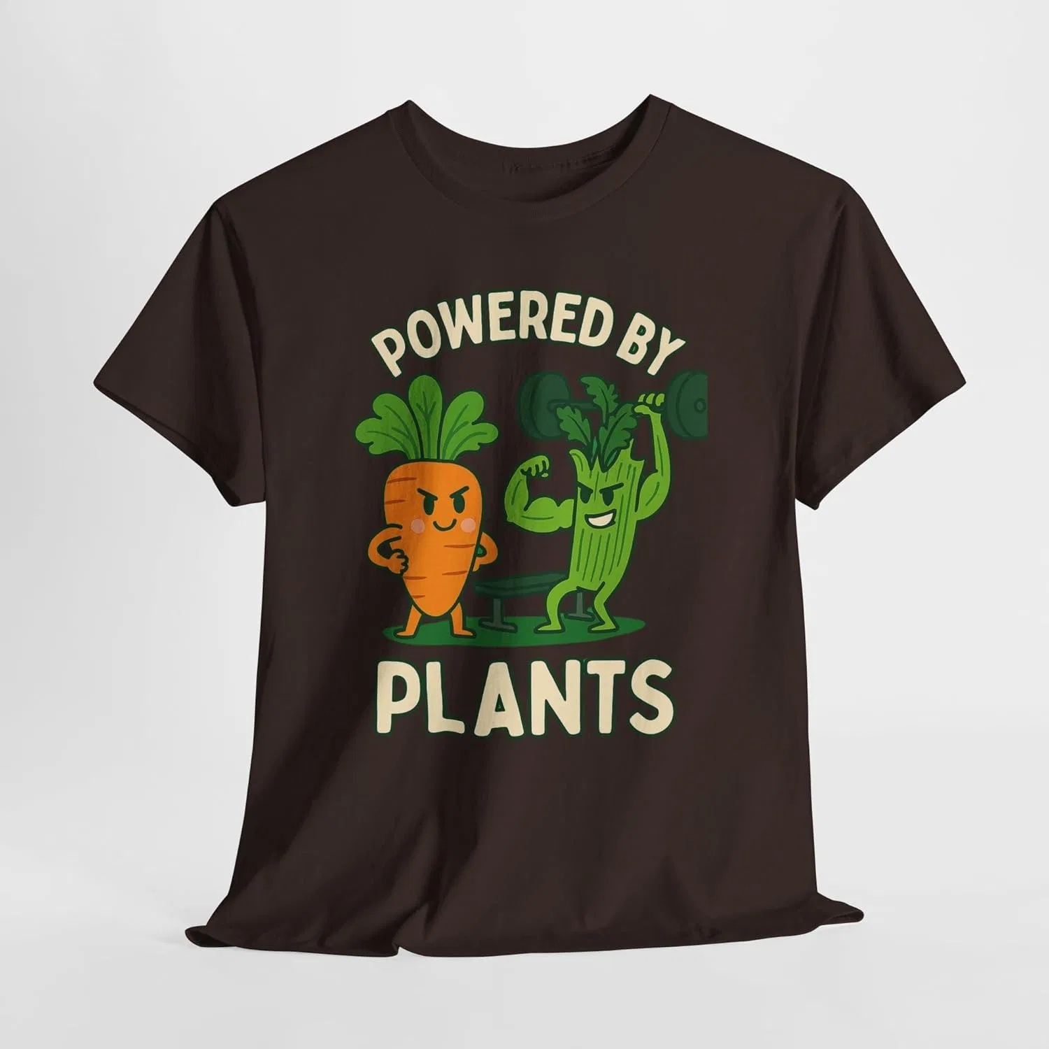 Футболка унисекс Powered by Plants, веганский подарок, футболка для тренировок на растительной основе, экологичная одежда, забавная фитнес-футболка — фото 4
