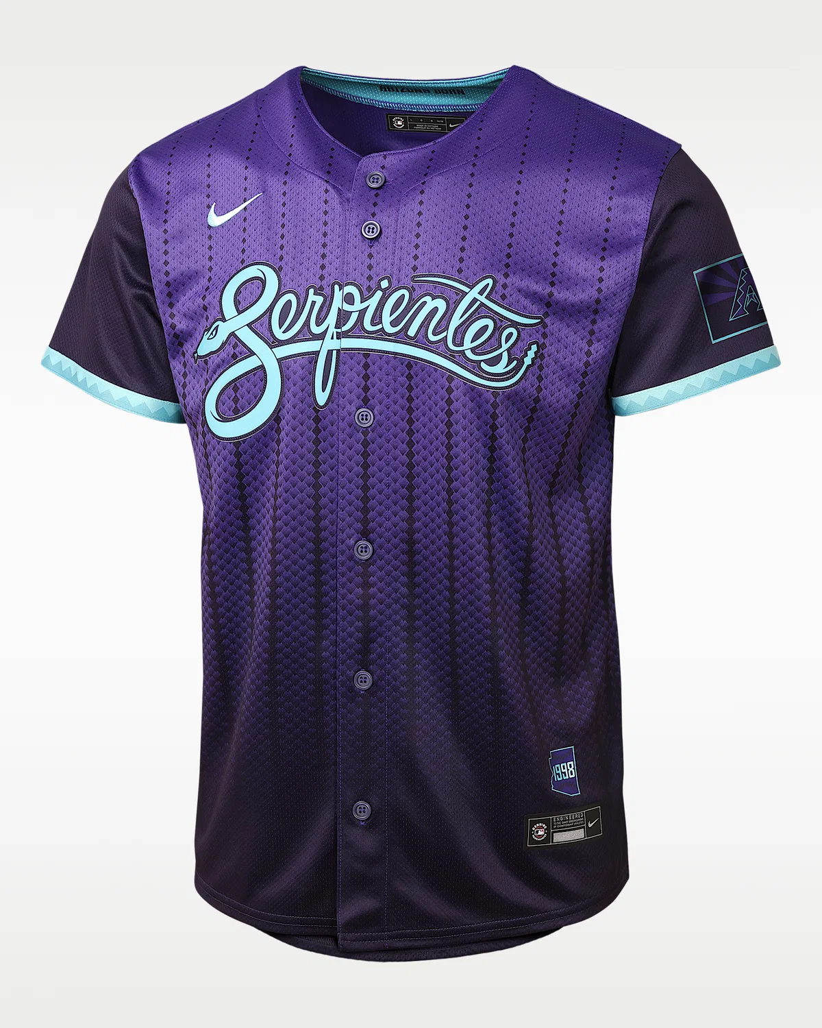 Детская большая футболка Nike Dri-FIT MLB Limited Jersey Corbin Carroll Arizona Diamondbacks, Purple