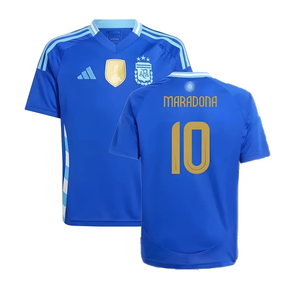 Футбольная футболка Argentina Away Maradona 10 2024/25, синий