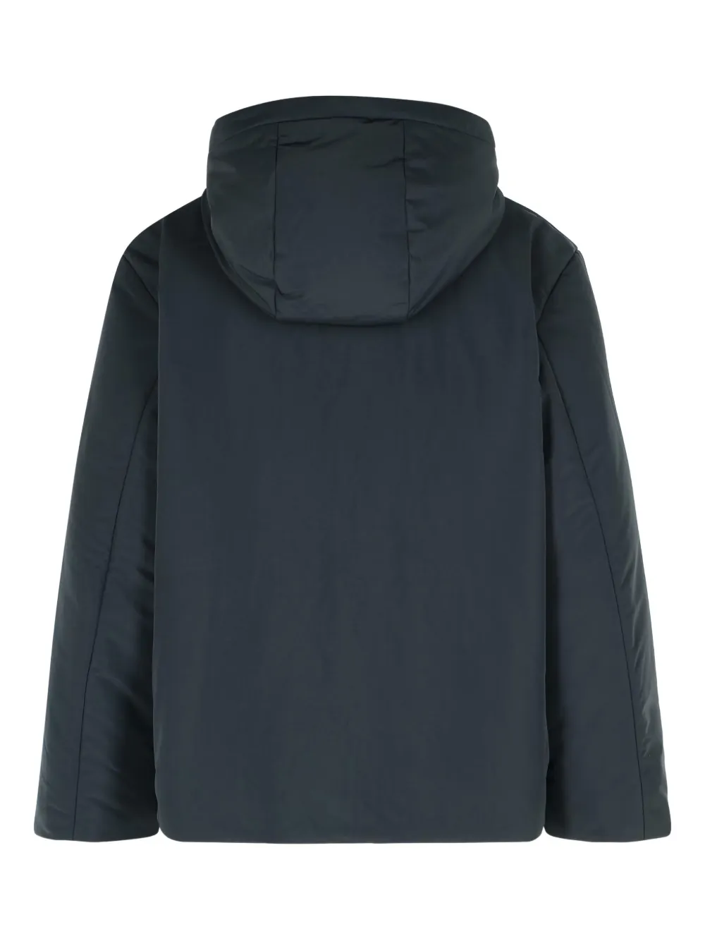 Стеганая куртка-пуховик с фиксированным капюшоном и шнурком JIL SANDER, черный — фото 2