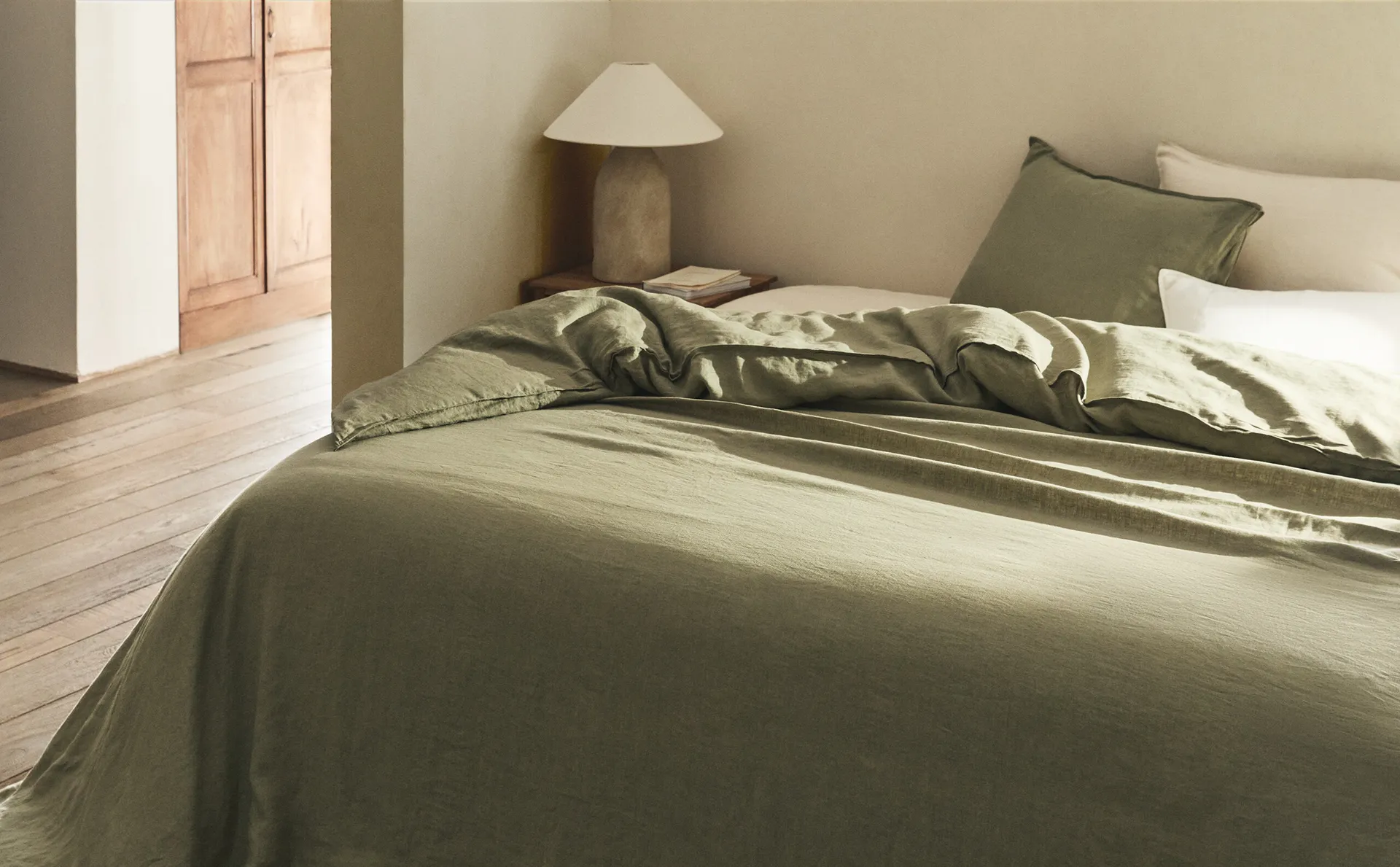 

(140 гxм²) пододеяльник из стираного льна Zara Home, синий
