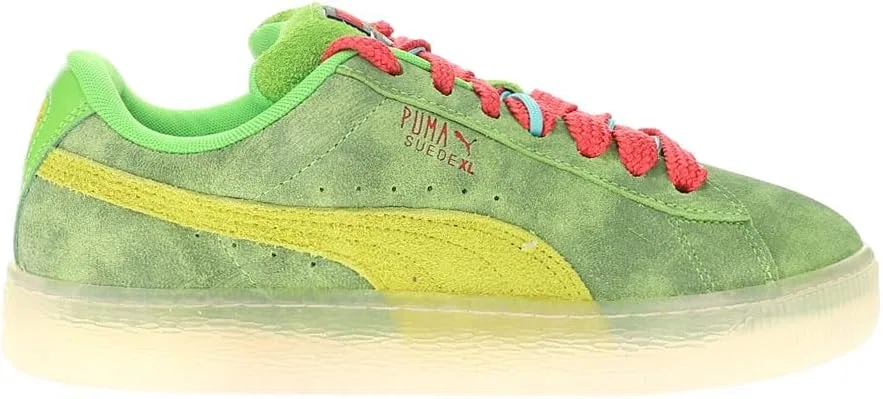Мужские замшевые кроссовки PUMA Ghostbusters на шнуровке, зеленые, размер XL