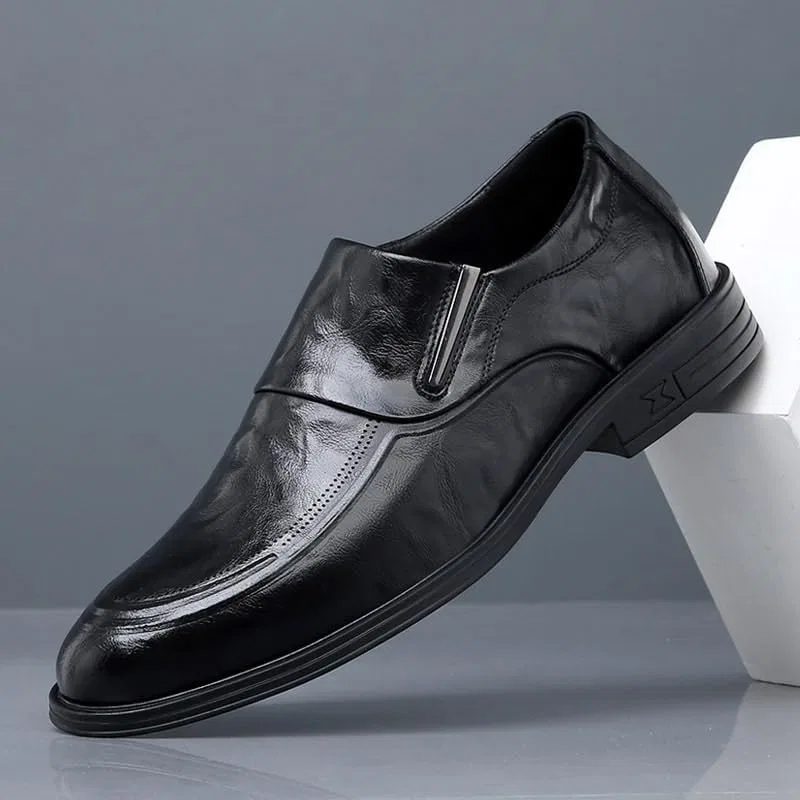 Лоферы мужские на платформе Premium Leather, Black UOPYNE — фото 2