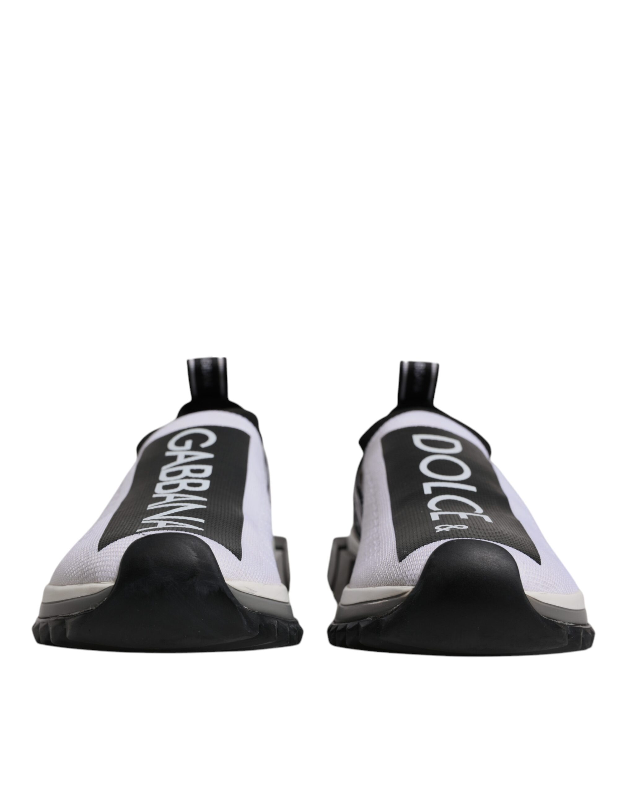 Белые черные кроссовки Sorrento Slip On Dolce & Gabbana, черный/белый — фото 2