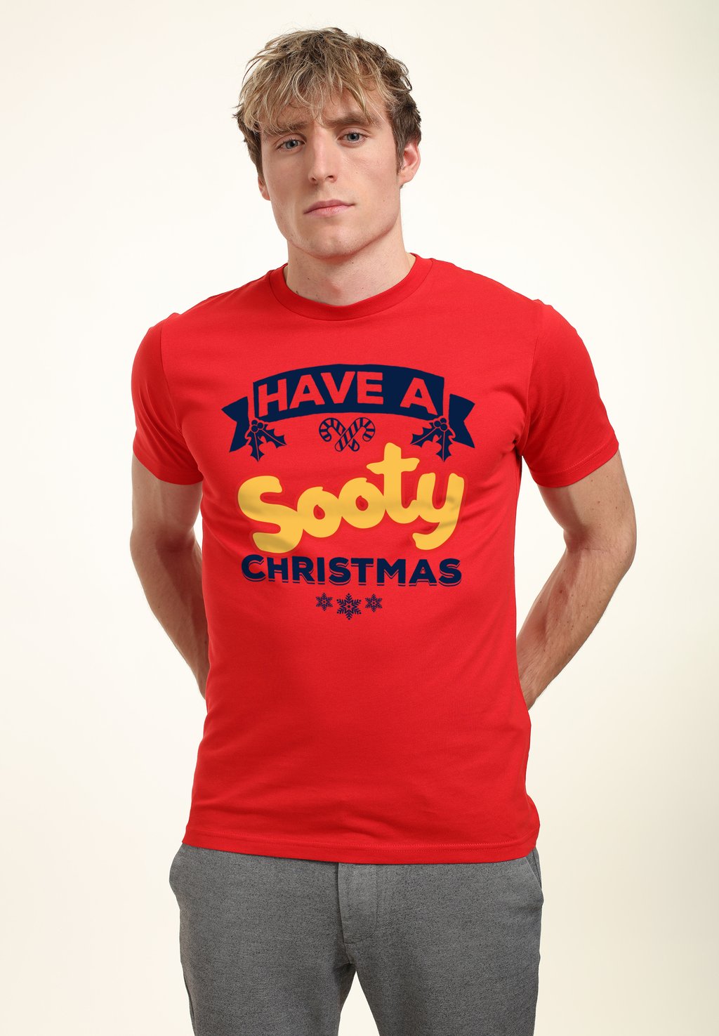 

Футболка с принтом HAVE A SOOTY CHRISTMAS BANNER DESIGN Henry Tiger, красный