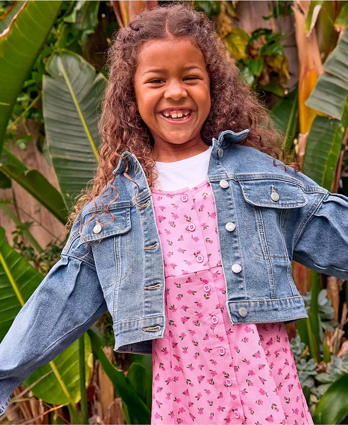 

Джинсовая куртка для девочек Lands' End, синий