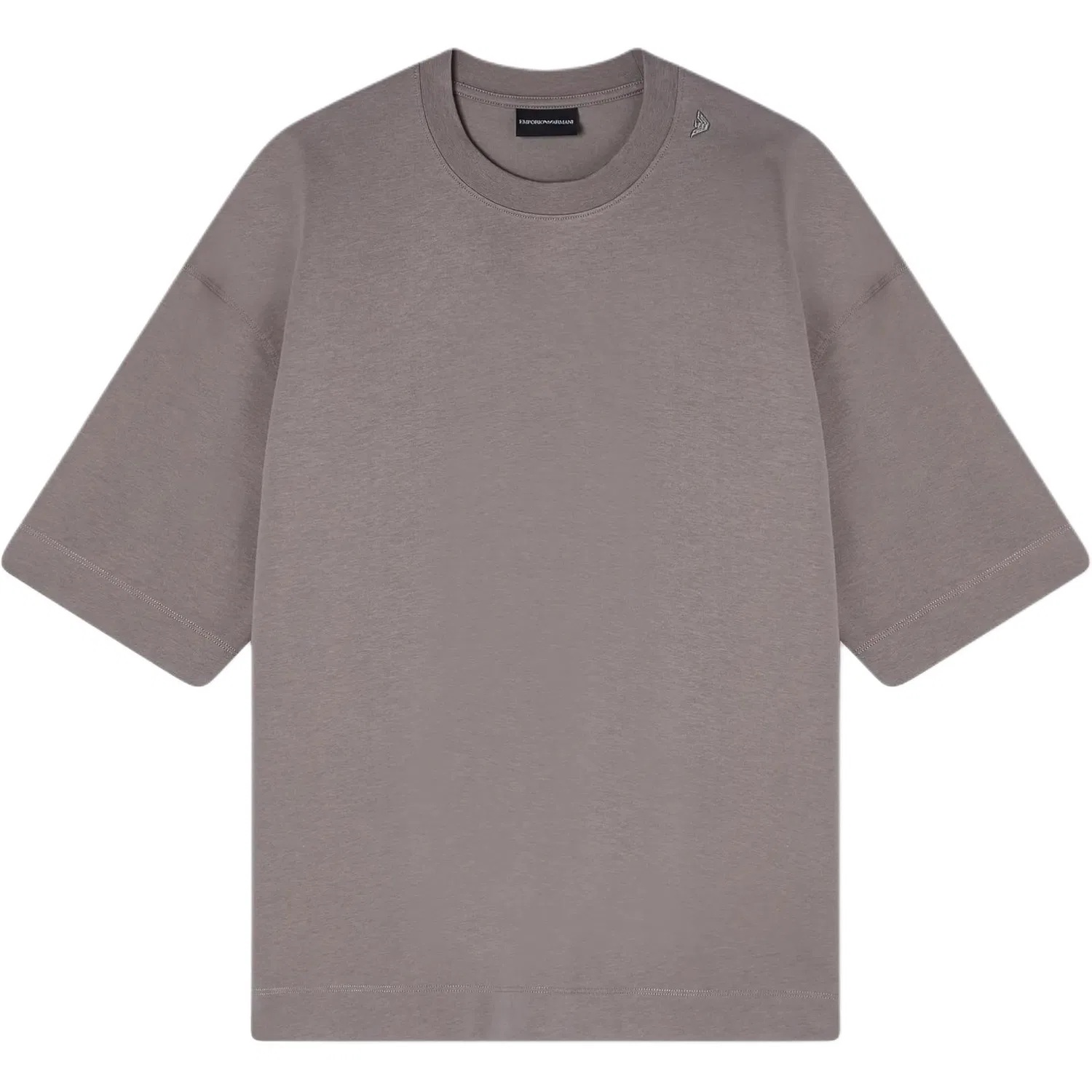 Футболка мужская taupe, с круглым вырезом, прямой крой EMPORIO ARMANI