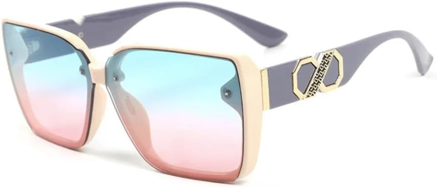 

Крупные солнцезащитные очки с градиентным переходом для мужчин и женщин, для вождения, винтажные солнцезащитные очки в большой оправе, защита от ультрафиолета UV400 LANGSER, C4