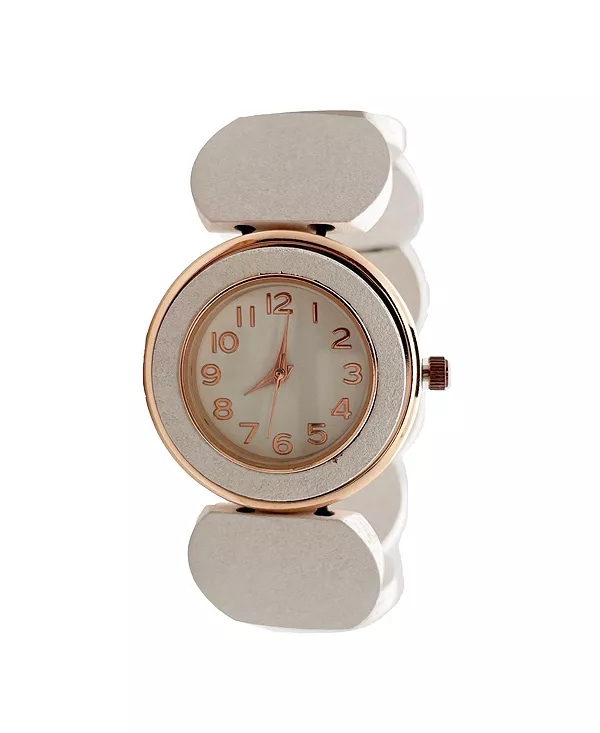 

Белые эластичные деревянные часы Olivia Pratt, white