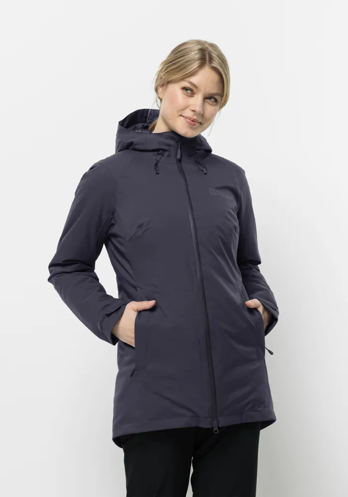 

Зимняя куртка Jack Wolfskin "STIRNBERG INS JKT W", с капюшоном, цвет Graphite