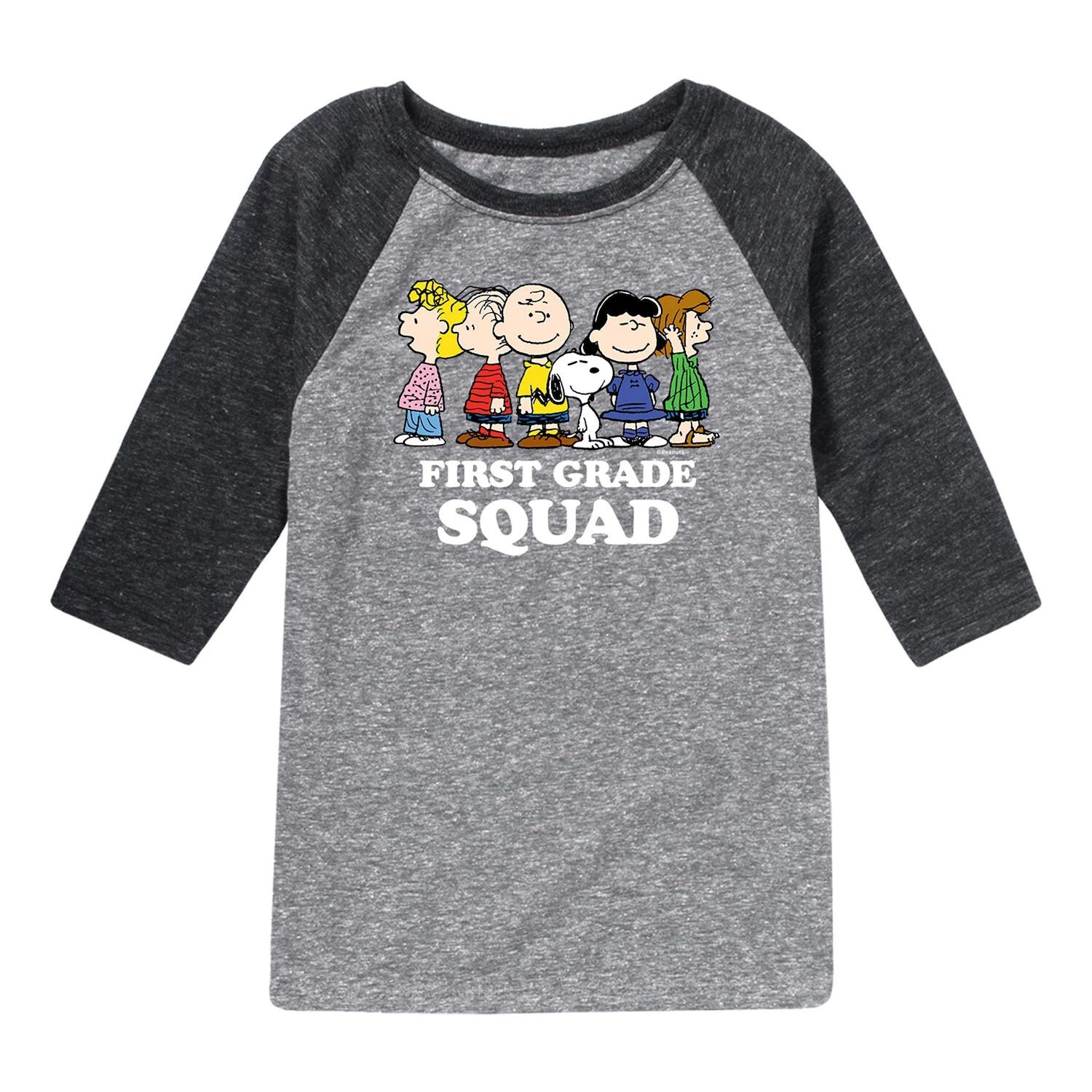 

Футболка реглан с рисунком Peanuts для мальчиков 8–20 лет "First Grade Squad" Licensed Character