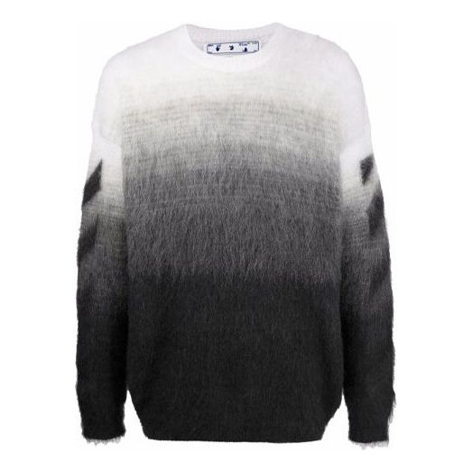 

Свитер men's fw21 plush gradient round neck long sleeves pullover wool sweater loose fit autumn black Off-White, черный