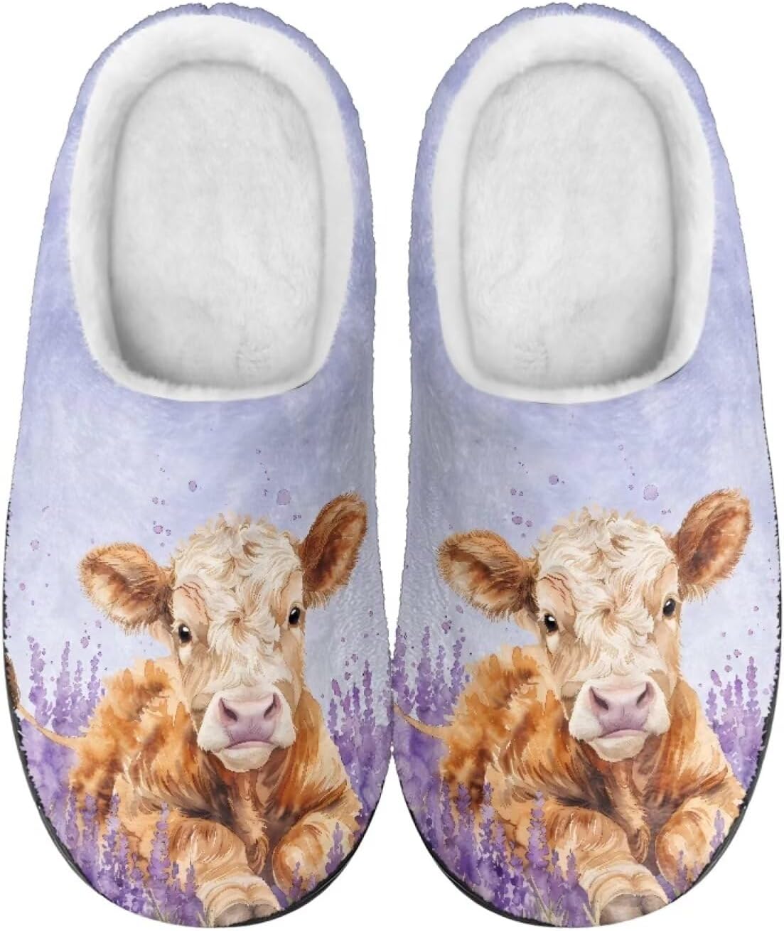 

Домашние тапочки Binienty для женщин и мужчин, пушистые, для дома и улицы, удобные, с противоскользящей подошвой, фиолетовый