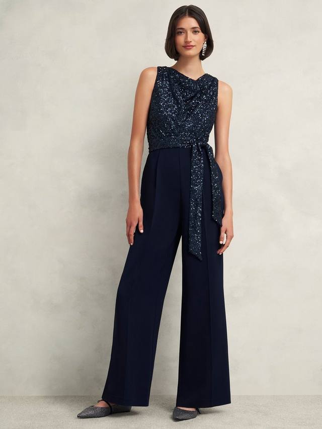 

Комбинезон с лифом и пайетками zuri Hobbs, цвет Midnight Navy