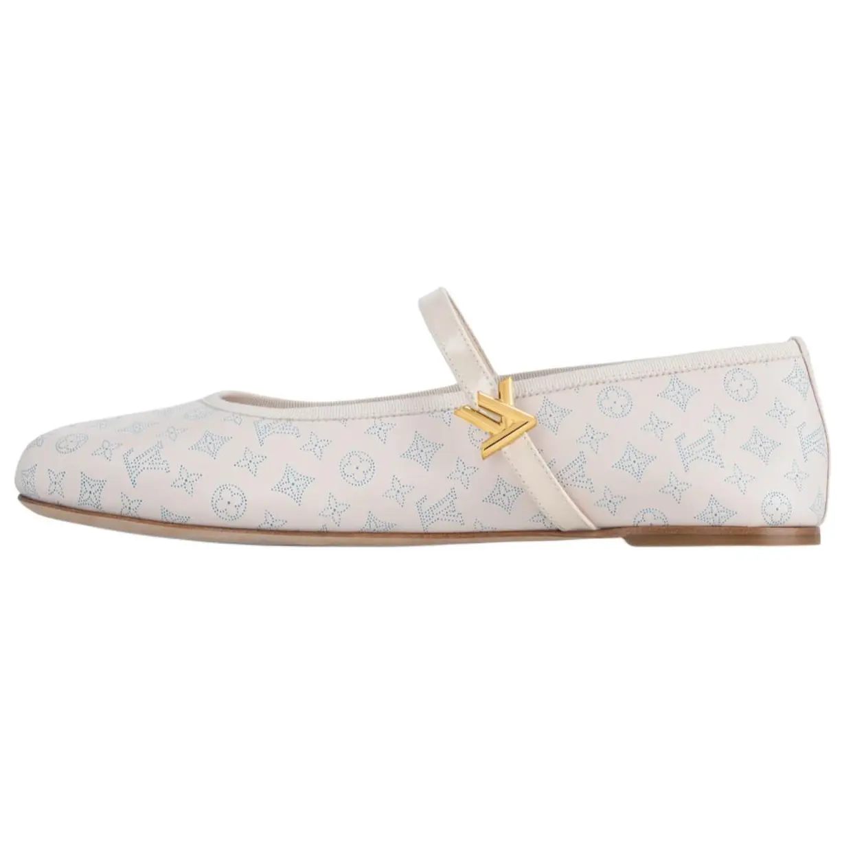 LOUIS VUITTON Туфли Мэри Джейн Romy Flat, женские, молочно-белые