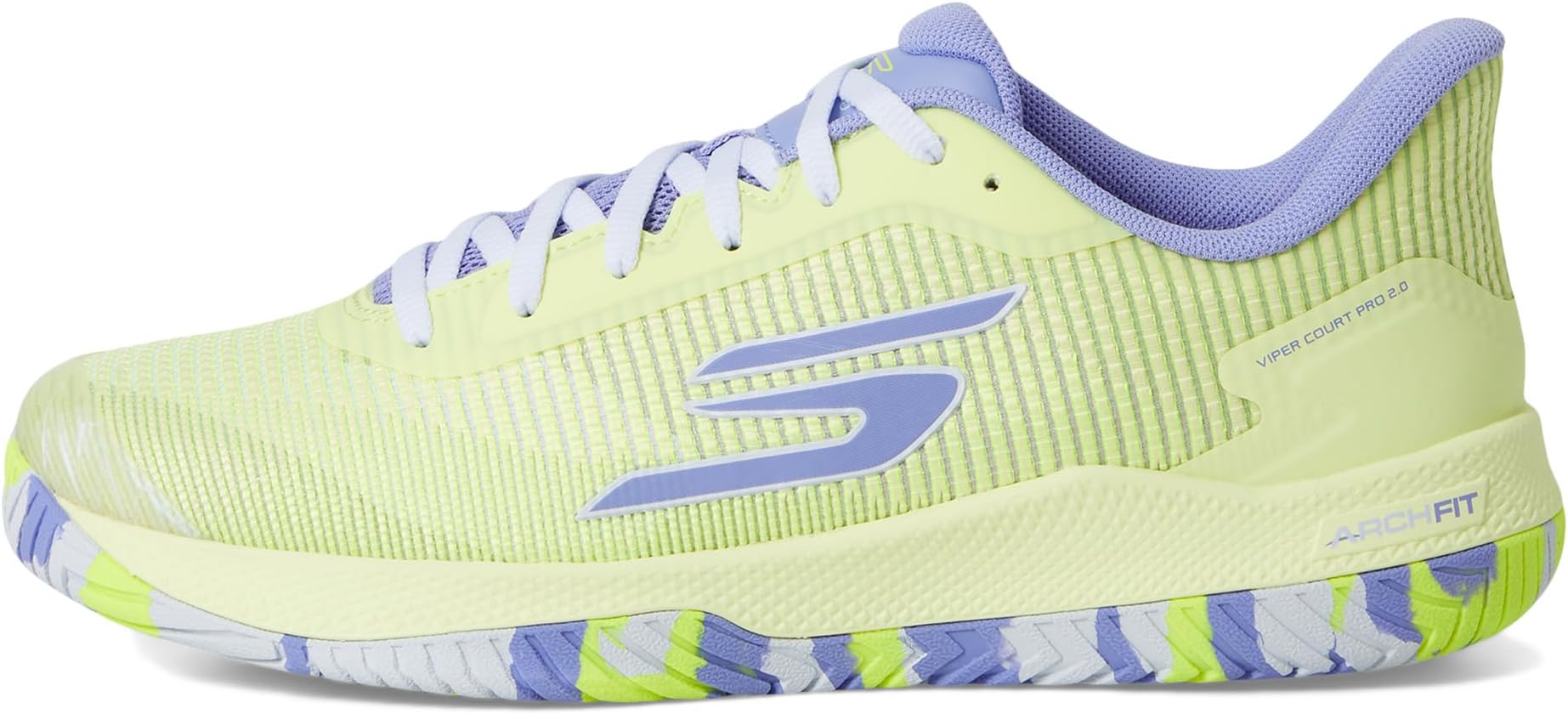 Кроссовки SKECHERS Pickleball Viper Court Pro 2.0 Sneaker, цвет Lime/Lavender — фото 4