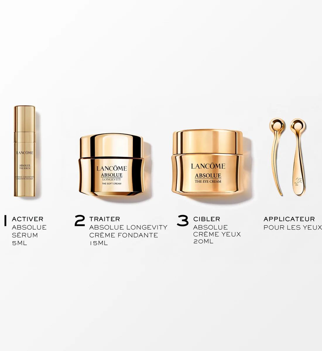 Набор крема для глаз Lancôme, золотой — фото 2