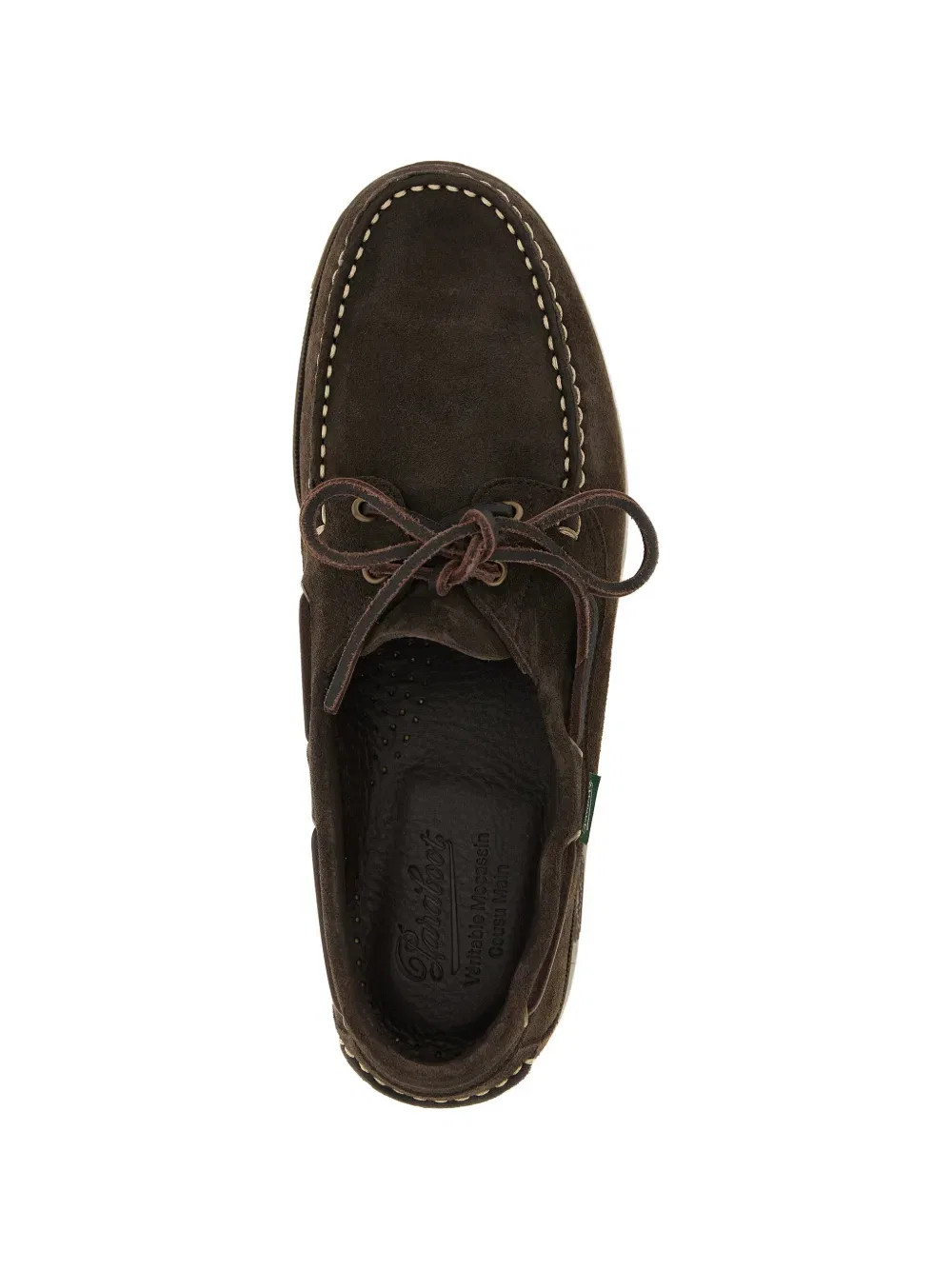 Замшевые лодочные туфли Barth Paraboot, коричневый — фото 4