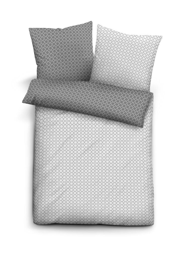 

Biberna Mako сатиновое постельное белье "GRAPHIC - MIX & MATCH" STORM GREY 80х80 см