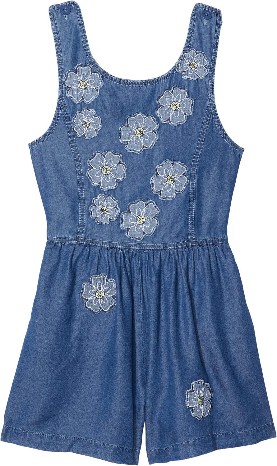 

Комбинезон PEEK Flower Cascade Embroidered Applique Romper, индиго