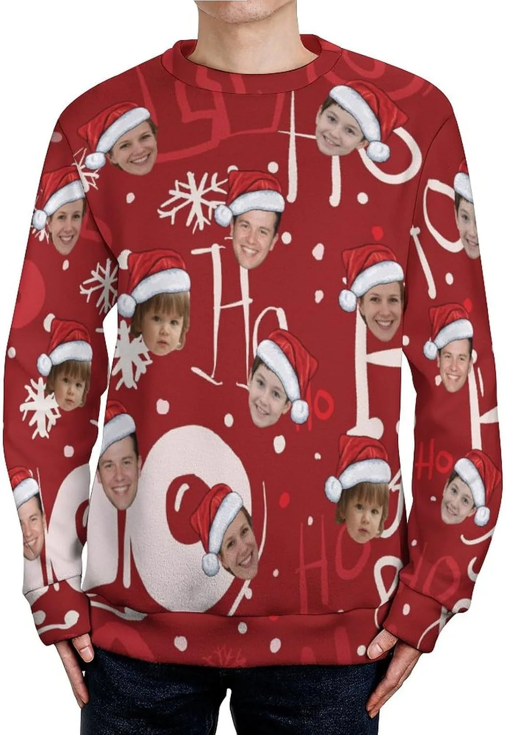 Персонализированный свитер Unisex Ugly Christmas с фото