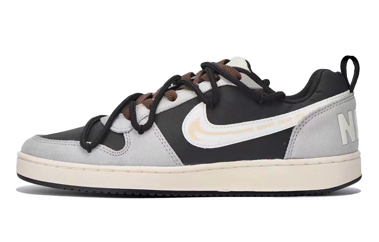 

Кроссовки Nike Court Borough Skateboarding Shoes Men Low-top Gray, черный/серый