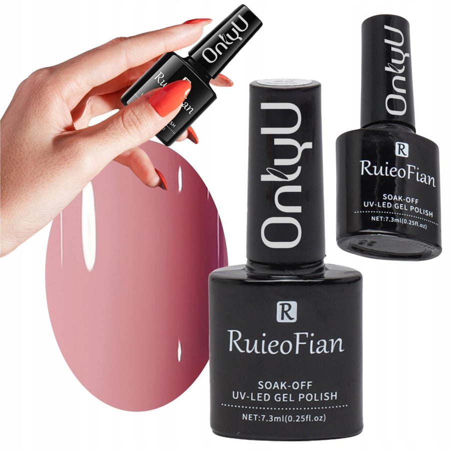 

OnlyU PINK HYBRID NAIL POLISH WITH GLOSS UV POLISH PINK/L004