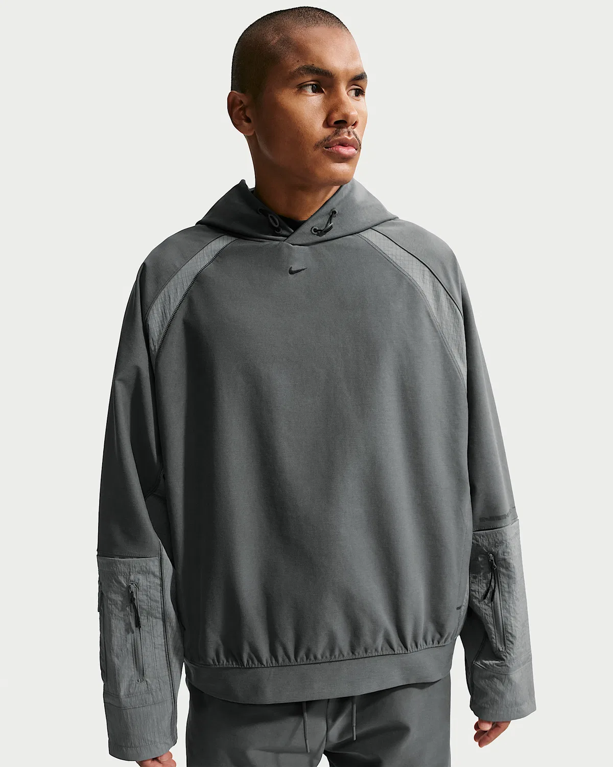 Мужская худи Nike Tech Dri-FIT Shori Knit Utility, Iron Grey/Pencil Point/Black