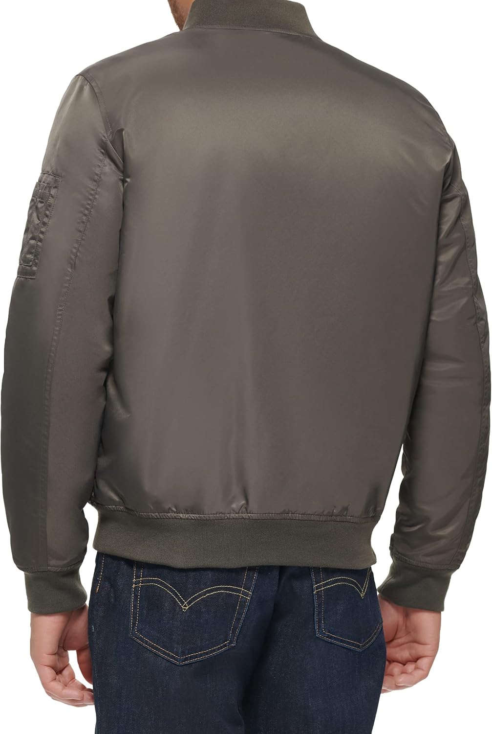 Легкая мужская куртка-бомбер Levi's MA-1 Flight на молнии, Army Green Ma-1 Filled — фото 4