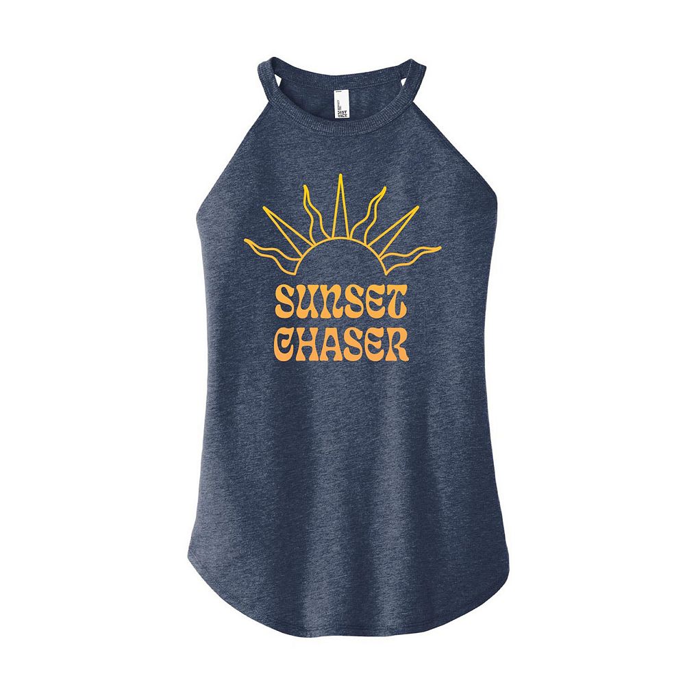 

Майка с высоким воротником и высоким воротником для подростков Sunset Chaser, цвет Heather Blue