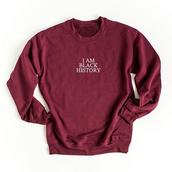 

Графический свитшот Embroidered i am black history Simply Sage Market, Maroon, Черный, Графический свитшот Embroidered i am black history Simply Sage Market, Maroon