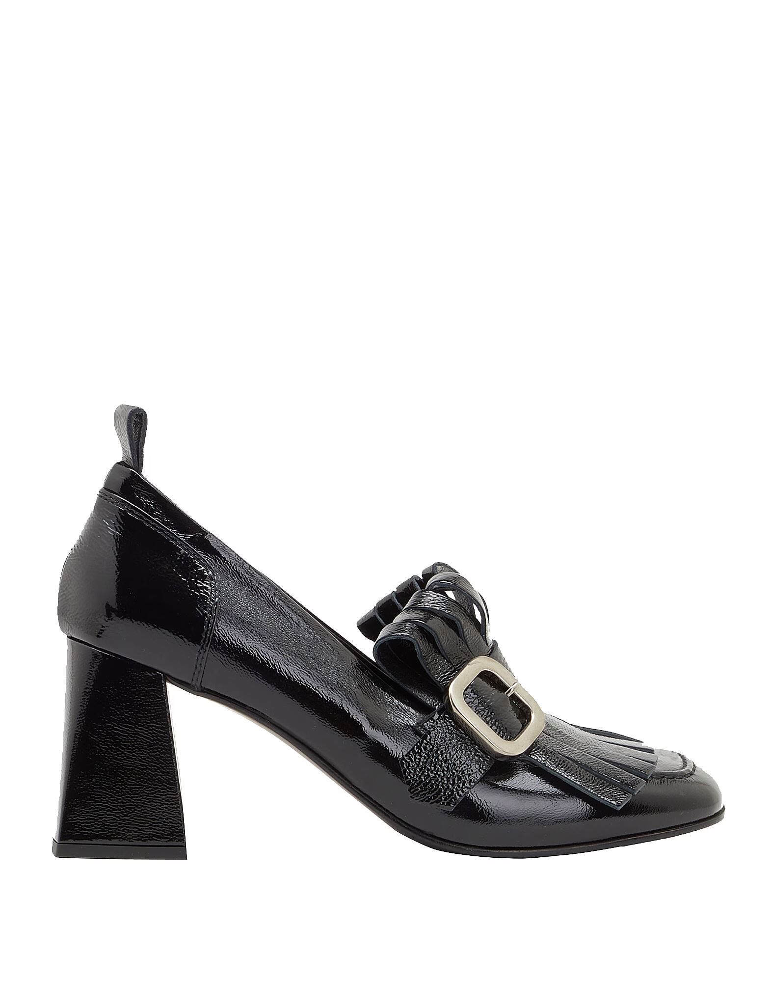 Лоферы Patent Leather Fringe-Detail Loafer 8 By Yoox, черный