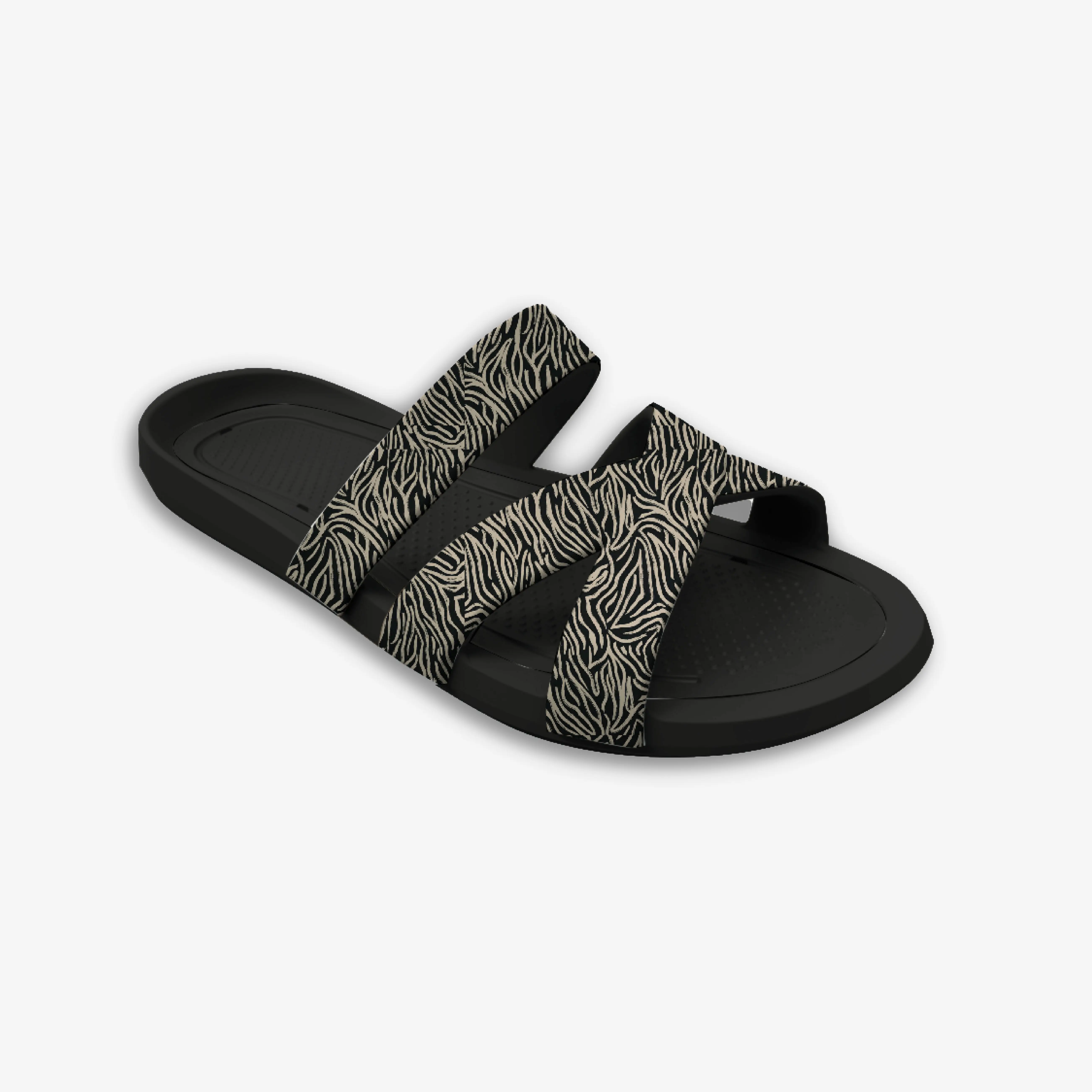 Мужские бассейные шлёпанцы Nabaiji 500 black zeb