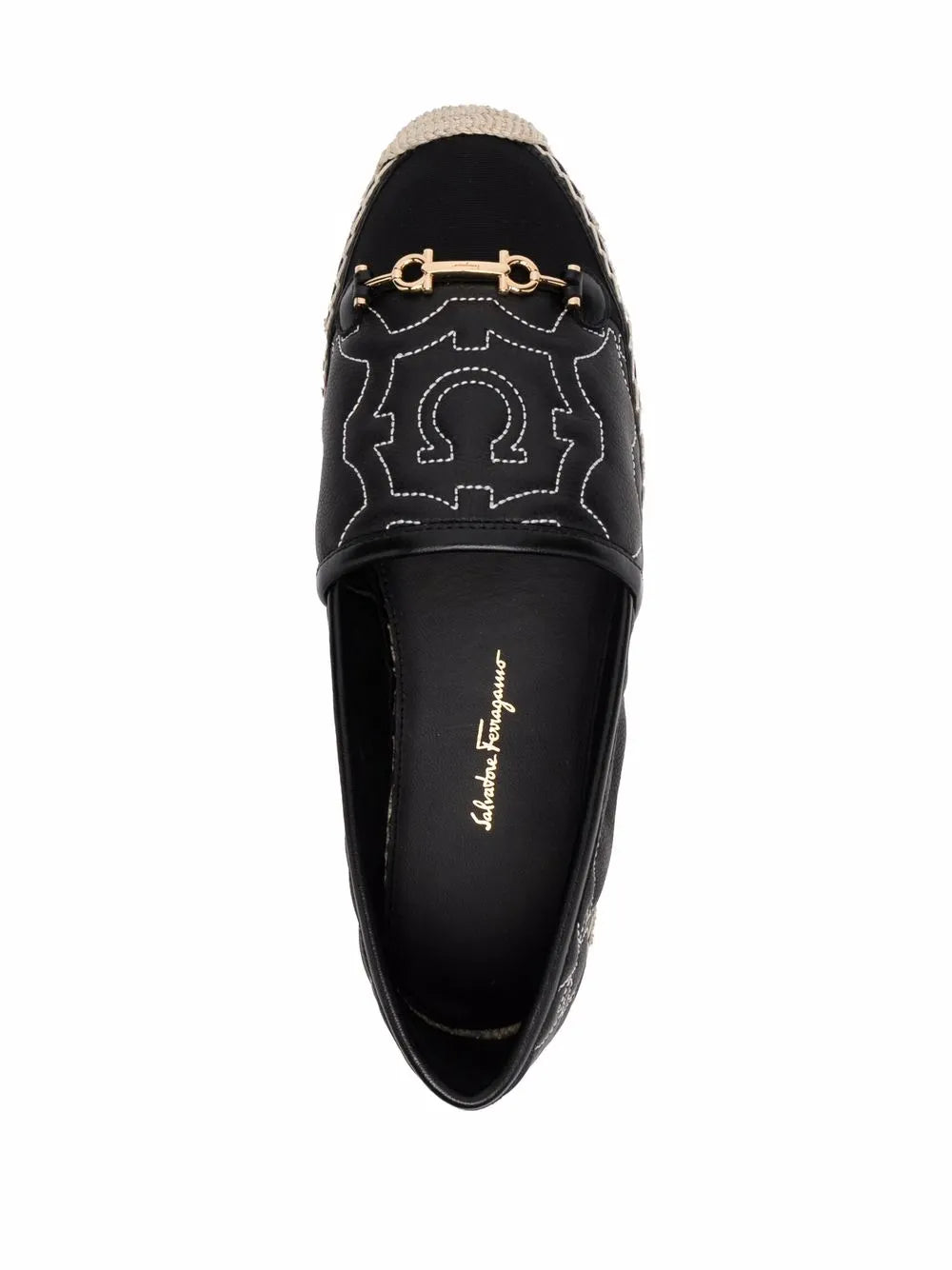 Ferragamo Gancini с вышитым логотипом эспадрильи Salvatore Ferragamo, черный