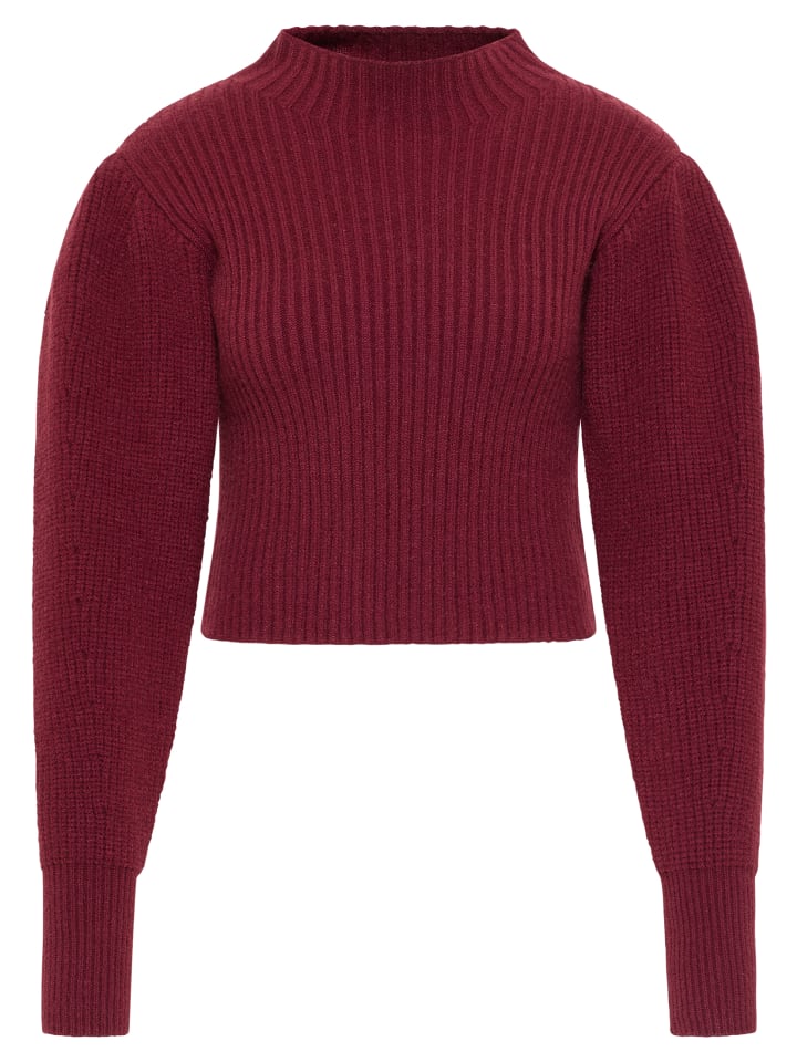 

Женский вязаный свитер темно-вишневого цвета faina