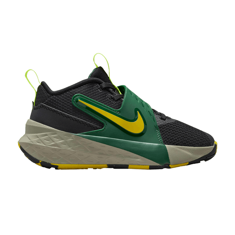 

Кроссовки Nike Team Hustle D12 PS 'Black Fir Bright Citron', черный