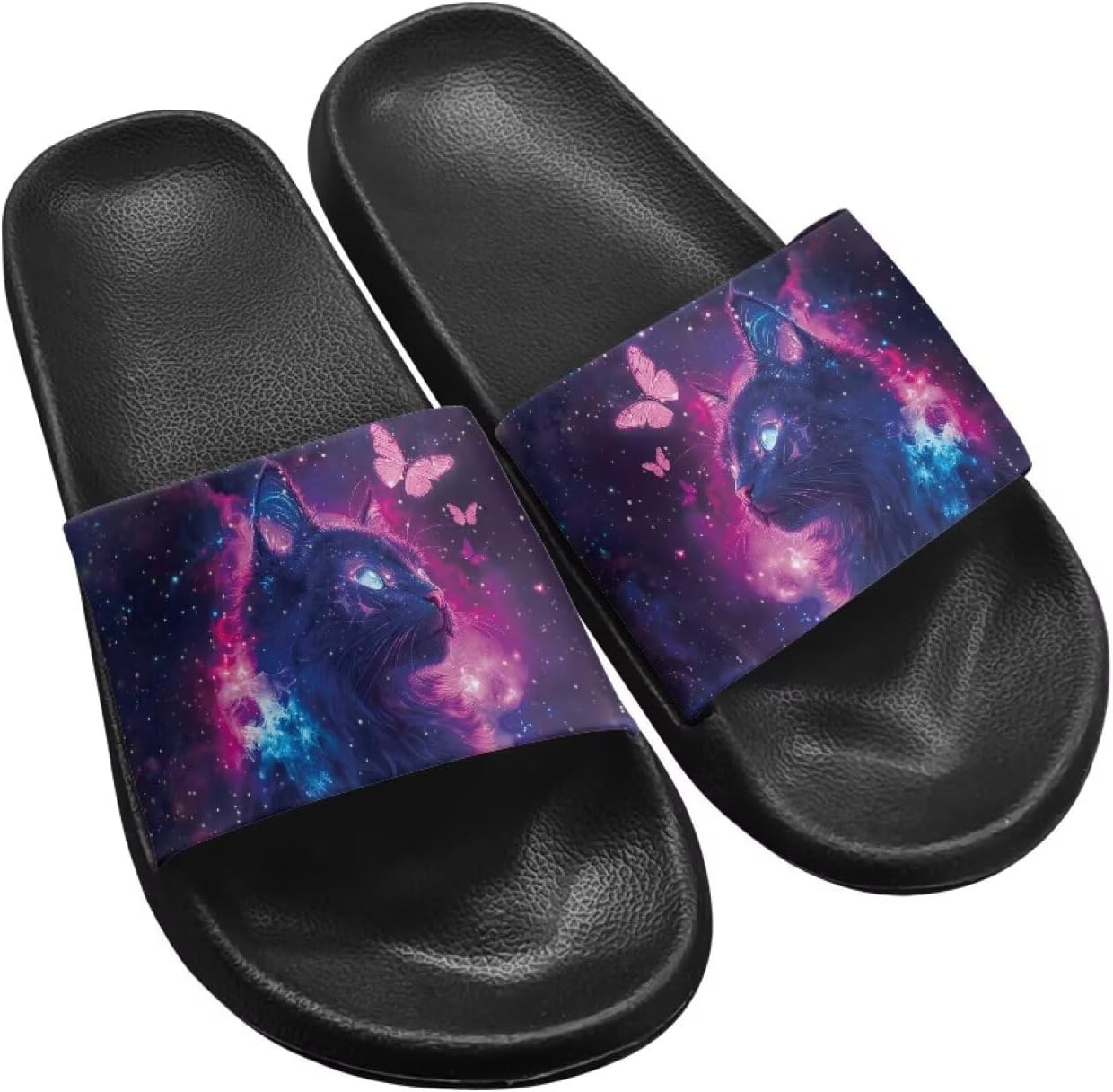 

Узкие шлепанцы для мужчин, плоские сандалии для душа с открытым носком, амортизирующие из ЭВА, летние тапочки-шлепанцы Twousenru, черный