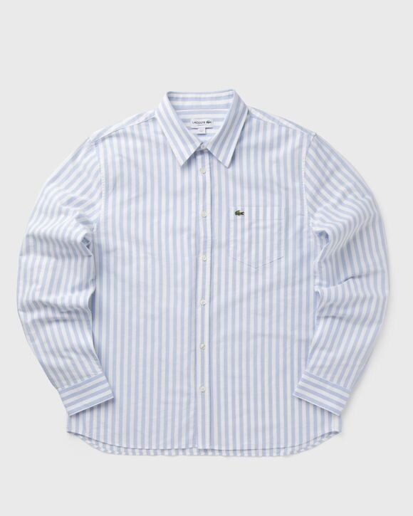 

Рубашка Lacoste Regular Fit Striped Oxford Cotton Shirt, цвет overview/white