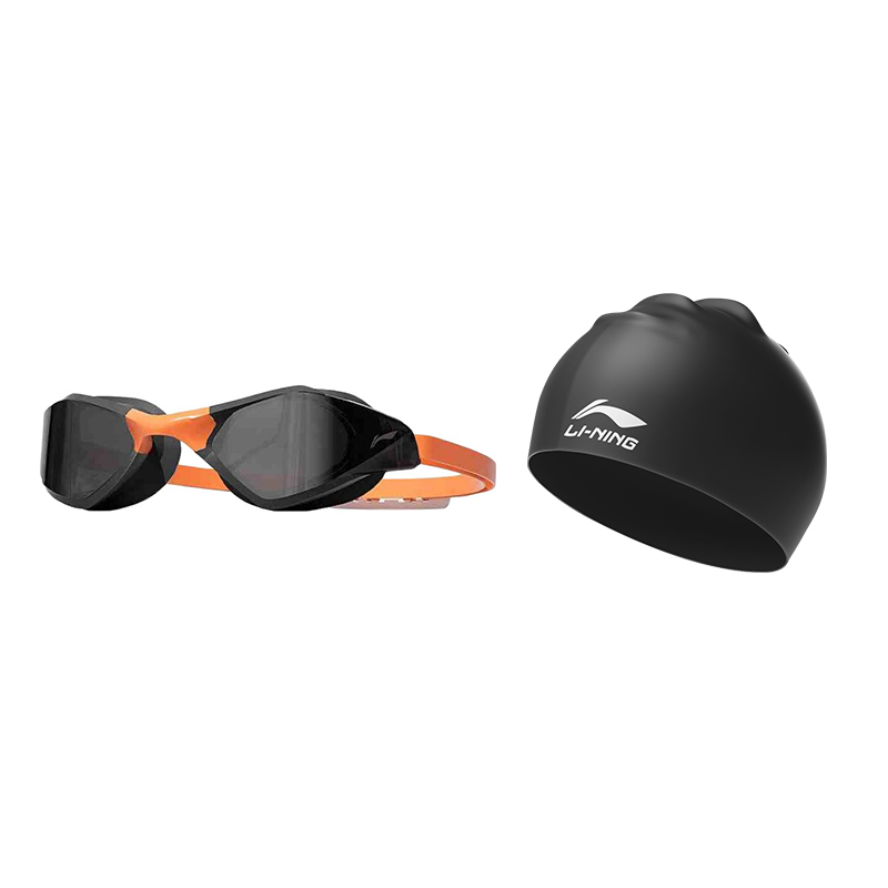 

Электролитизированные плавательные очки с набором шапочек и кепок Unisex, несколько цветов LINING, оранжевый