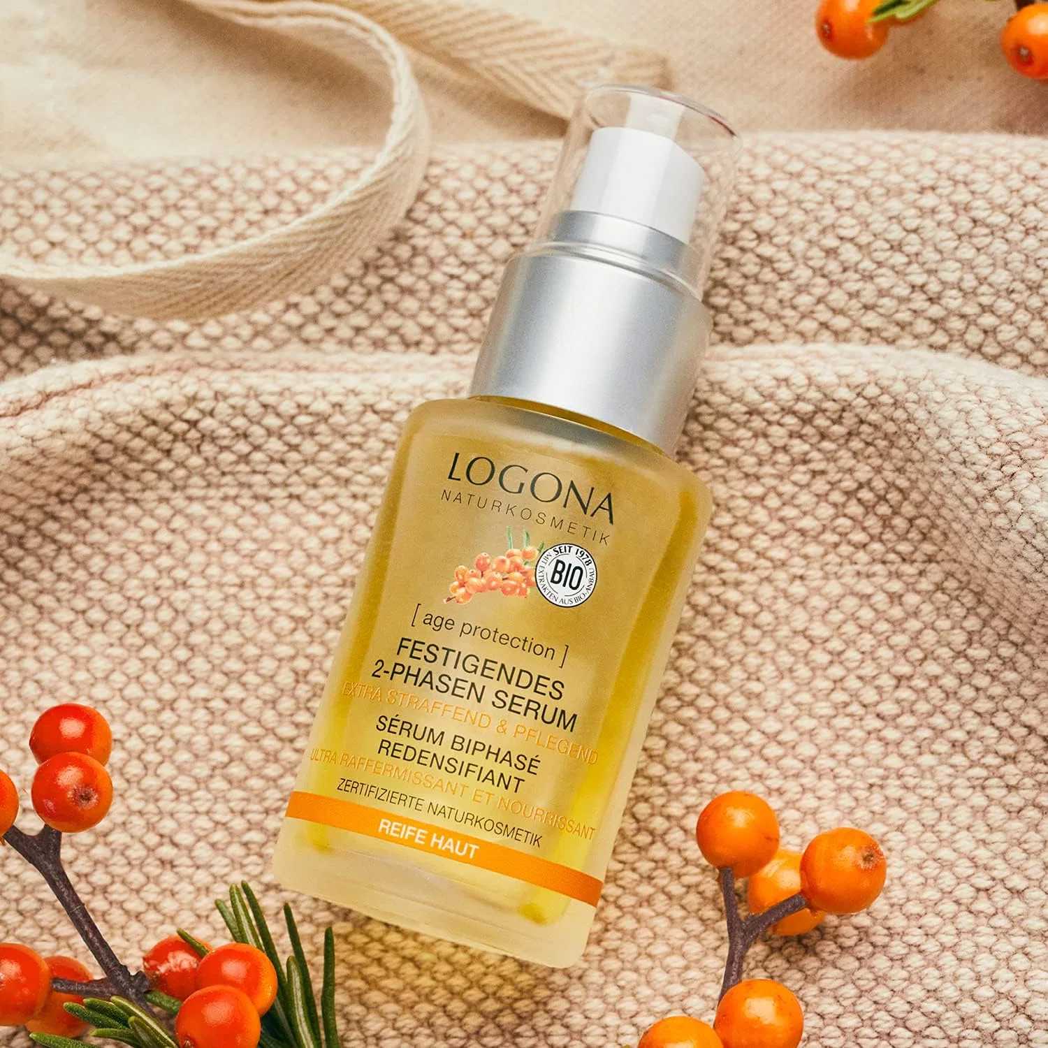 Сыворотка Logona — Антивозрастная двухфазная для лица от Naturkosmetik — фото 2