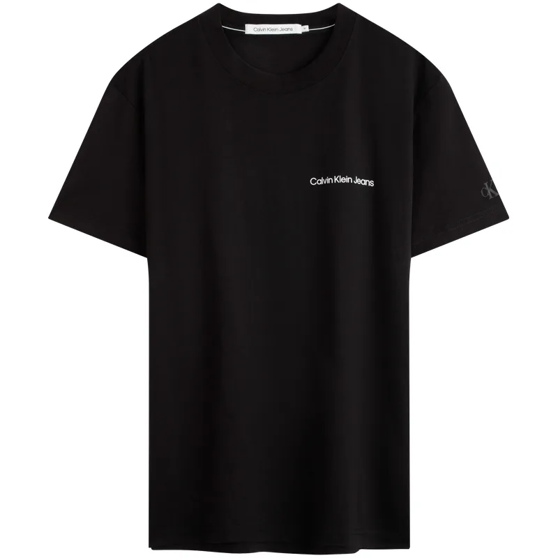 Футболка Cotton с принтом Logo Calvin Klein, yaf-moon белый — фото 3